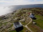 The view from the top with Knut's house on the left